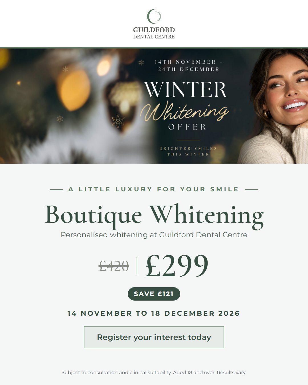 Boutique Winter Whitening Offer